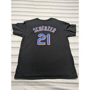 Max Scherzer New York Mets Baseball Men’s Black Shirt Size Large